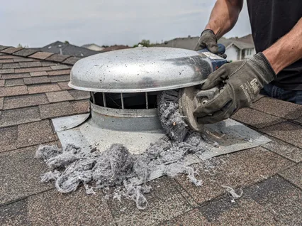 Cleaning Dryer Vent On Roof in Winthrop