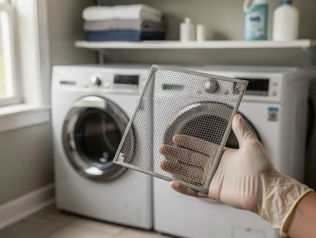 Winthrop Dryer Vent Cleaning specialist performing detailed lint trap cleaning service in Winthrop