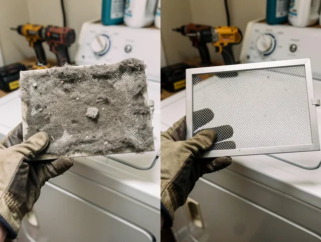 Professional lint trap cleaning by Winthrop Dryer Vent Cleaning in Winthrop