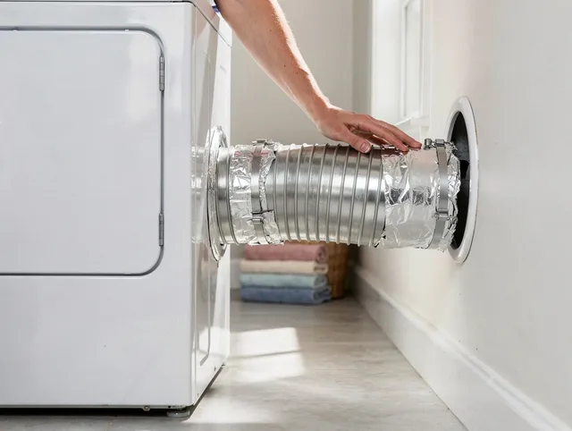 Professional dryer vent hose installation by Winthrop Dryer Vent Cleaning in Winthrop
